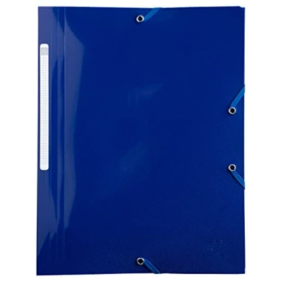 Afbeelding van Exacompta Ref. 55112E 1 Elastomap BeeBlue 3 kleppen in gerecycleerd polypropyleen afmetingen 24 x 32 cm voor A4 documenten kleur marineblauw