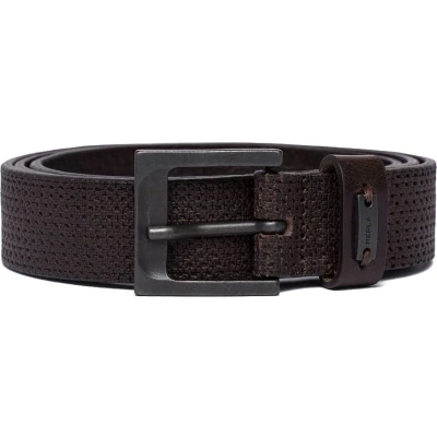 Afbeelding van REPLAY Leren Riem Full Leather Belt W85 Black Brown Donkerbruin