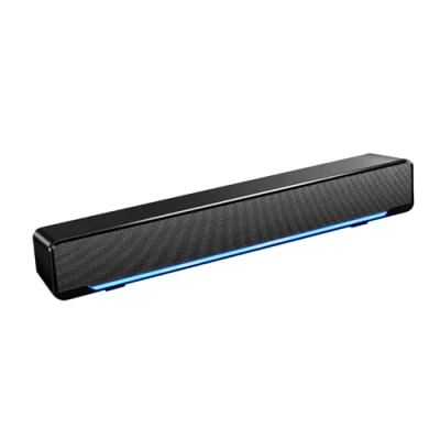 Afbeelding van Topiky USB soundbar, Wired Stereo soundbar muziekspeler Bass Surround soundbox 3,5 mm ingang voor desktop/laptop/TV/smartphone/tablet/MP3/MP4