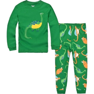 Afbeelding van Pyjama kinderen Jongens Pyjamaset Dino Dinosaurus Maat 104 110 (5T)
