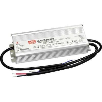 Afbeelding van Mean Well HLG 320H 48B LED driver, transformator Constante spanning, stroomsterkte 321 W 6.7 A 24 48 V/DC Dimbaar, PFC schakeling,