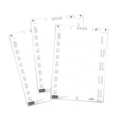 Afbeelding van Durable Papieren inserts 150x67 mm, wit
