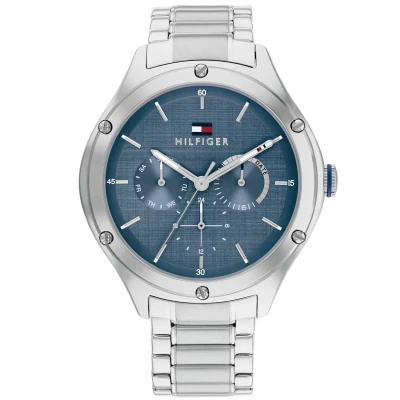 Afbeelding van Tommy Hilfiger Chronograaf silber blau, Dames, Maat: One Size, blau