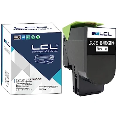 Afbeelding van LCL Compatibele toner 70C0H10 700H1 70C2HK0 702HK 70C2HKE 70C20K0 702K 70C20KE 702KE 4000pagina&#039;s CS310 CS310n (1 zwart) vervanging voor LEXMARK