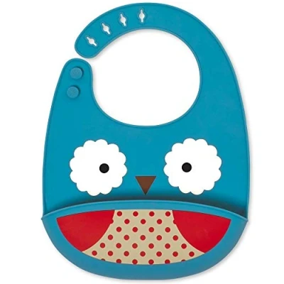 Afbeelding van Skip Hop Zoo Fold &amp; Go Siliconen Slabbetje owl