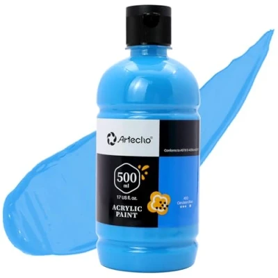 Afbeelding van Artecho Professionele Acrylverf, Hemelsblauw 500ml Buizen, Kunst Ambachtelijke Verven voor Canvasschilderen, Steen, Hout, Stof, Kunstbenodigdheden Kunstenaars