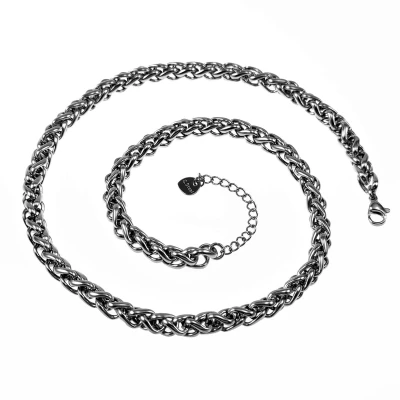 Afbeelding van 47cm x 6mm Vossenstaart Ketting Dames Stalen Zilverkleur Verstelbaar Schakelketting