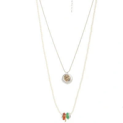 Afbeelding van Behave Lange ketting met parels en kralen