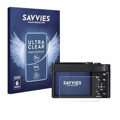 Afbeelding van Savvies Screenprotector voor Panasonic Lumix DC TZ99 Folie Beschermfolie transparant (6 Stuks)