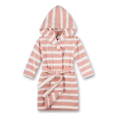 Afbeelding van Sanetta Meisjesbadjas roze gestreept Hoogwaardige en behaaglijke Badjas van een katoenmix voor meisjes. meisjes, roze, 152 cm