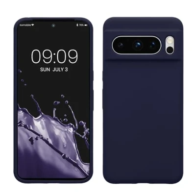 Afbeelding van kwmobile telefoonhoesje geschikt voor Google Pixel 8 Pro Hoesje met siliconen coating Smartphone case in deep ocean