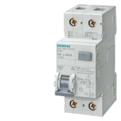 Afbeelding van Siemens rcbo elm 6ka 1p n type a 30ma b char in 6a un ac 230v 5su1356 6kk06