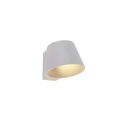 Afbeelding van QAZQA concrete Industriele Wandlamp voor binnen 1 lichts D 185 mm Grijs Industrieel Woonkamer Slaapkamer Keuken