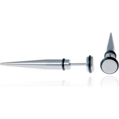 Afbeelding van Titanium Stud oorbellen Spike Zilverkleurig