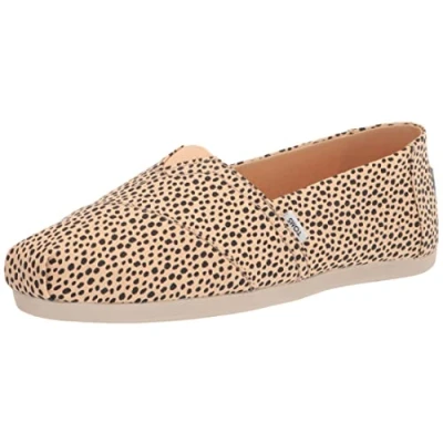 Afbeelding van TOMS Alpargata Print Loafer voor dames, Honey Beige Mini Cheetah, 36.5 EU