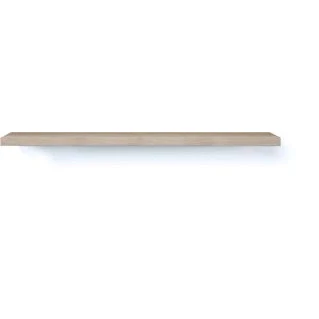 Afbeelding van Looox wooden base shelf deco 200 cm old grey onderblad ophanging geborsteld rvs wbonder200rvs