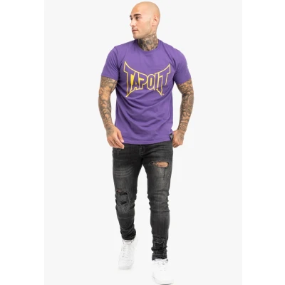 Afbeelding van Tapout Normale Passform Lifestyle Tshirt print, Heren, Maat: XXL, Lilac yellow