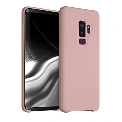 Afbeelding van kwmobile telefoonhoesje geschikt voor Samsung Galaxy S9 Plus Hoesje met siliconen coating Smartphone case in vintage roze