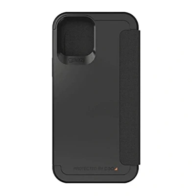 Afbeelding van Apple iPhone 12 Pro Max Hoesje Siliconen en TPU (zacht) Gear4 Bookcase Zwart Telefoonhoesje Shockproof/Valbescherming