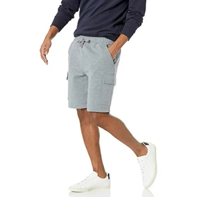 Afbeelding van Amazon Essentials Heren Fleece Cargo Short, Lichtgrijs Heather, XX Large
