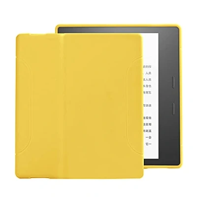 Afbeelding van Young me Hoesje voor gloednieuwe Kindle Oasis (10e generatie, 2019 release en 9e 2017 release) Slim Fit TPU Gel beschermhoes de E Reader 7 inch (geel)