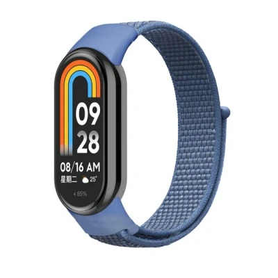 Afbeelding van Sport loop nylon bandje Denim blauw Xiaomi Smart band 8