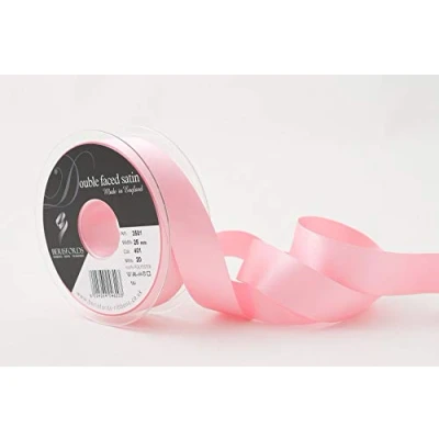 Afbeelding van Berisfords Dubbel gezicht Poly satijnen lint, donkerroze, 25 mm