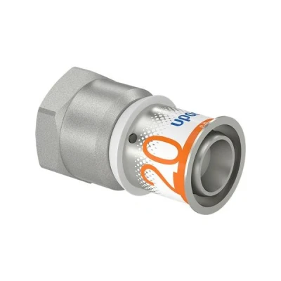 Afbeelding van Uponor S Press Plus perskoppeling 1/2&quot; binnendraad x Ø20 schroefbus. Artikelnr: 1070516