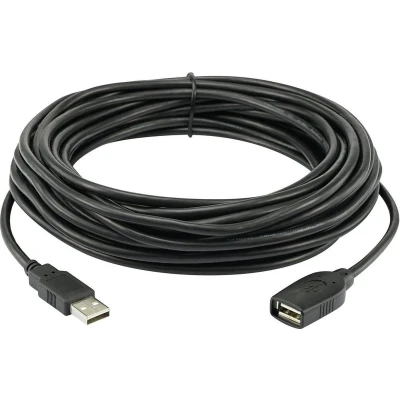 Afbeelding van Renkforce USB kabel 2.0 A stekker, bus 10.00 m Zwart Vergulde steekcontacten RF 4096104