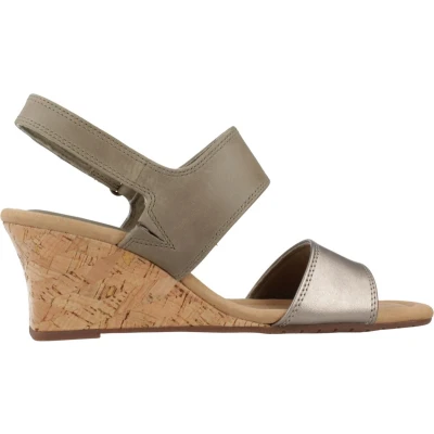 Afbeelding van Clarks Kyarra Faye damessandalen, olijfleer, 38 EU, Olive Leather, EU