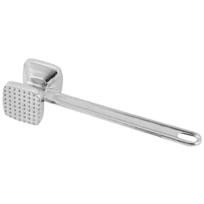 Afbeelding van Fackelmann Meat Tenderiser, vleeshamer &amp; mallet voor steak, beef, kip of pork, dubbelzijdig heavy duty duurzaam aluminium, 22,5 x 6 5 cm, zilver