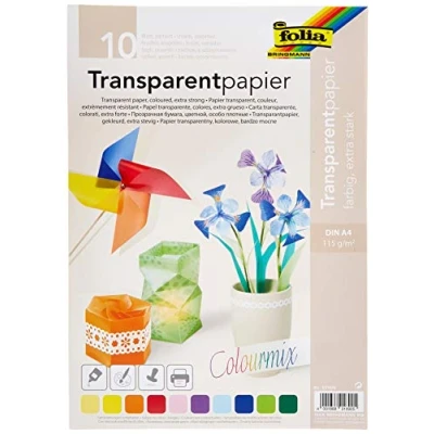 Afbeelding van Folia 87409 Transparant papier A4 115 g 10 vellen gesorteerd kleuren