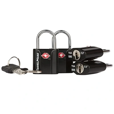 Afbeelding van TSA Goedgekeurd Kofferslot met Sleutel voor Reizen Bagage slot 2 Sleutels Reisslot Stuks Zwart