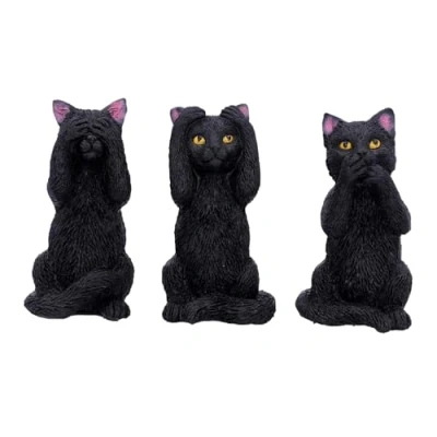 Afbeelding van Nemesis Now U4802P9 Three Wise Felines 8,5 cm, zwart