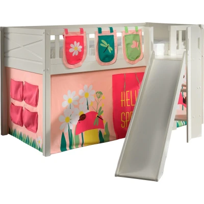 Afbeelding van Vipack Hoogslaper Scott m. glijbaan/ladder toren, ligoppervlak 90 x 200 cm, doek, opbergvak, 4 designs