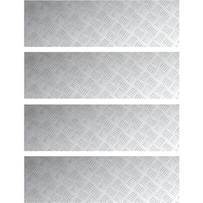 Afbeelding van vidaXL Zilver Metaal 100 x 30 0.3 cm Anti slip Traplopen