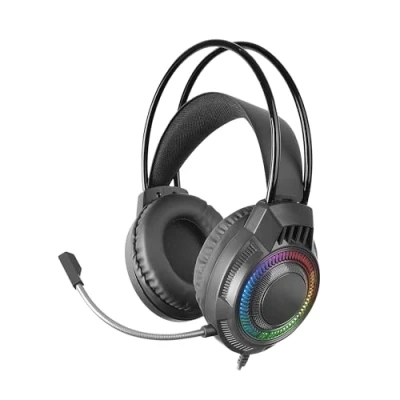 Afbeelding van MARSGAMING MH124, Gaming Headset FRGB Rainbow, Ergonomisch Ontwerp, Flexibele Microfoon, Volumeregeling, Koptelefoon, Windows, Linux, Mac, PS4, PS5, Xbox One, Series XS, Switch, Zwart