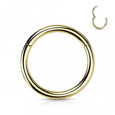 Afbeelding van piercing titanium ring gold plated 1.2X6mm
