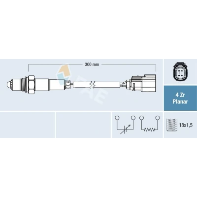 Afbeelding van FAE 77782 Lambdasonde FORD: FIESTA 6, Ranger Mk3