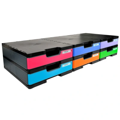 Afbeelding van Exacompta 340714D MODULODOC élément cases normal noir/gris