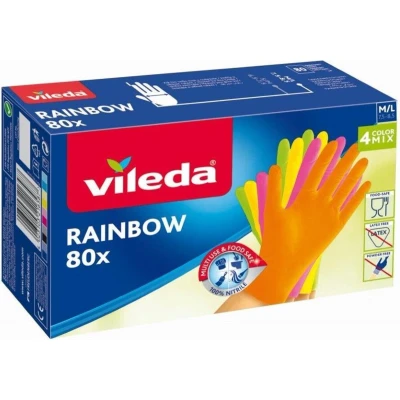 Afbeelding van Vileda Rainbow Handschoenen 80 Stuks
