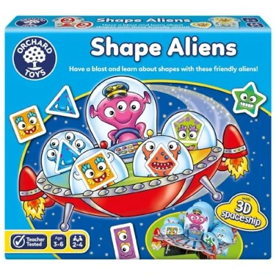 Afbeelding van Orchard Toys Shape Aliens Game, Ruimtethema Bordspel, Familie Plezier, Spel, Perfect voor Kinderen Leeftijd 3 6