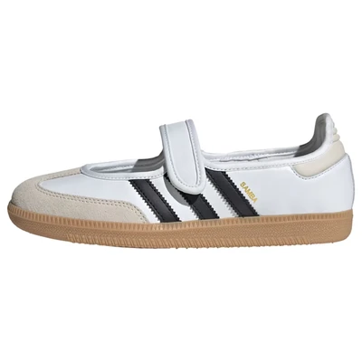 Afbeelding van adidas Originals Samba JANE Ballerina&#039;s met enkelbandjes, Dames, Maat: 43 1/3, White/alumina/core black Leer