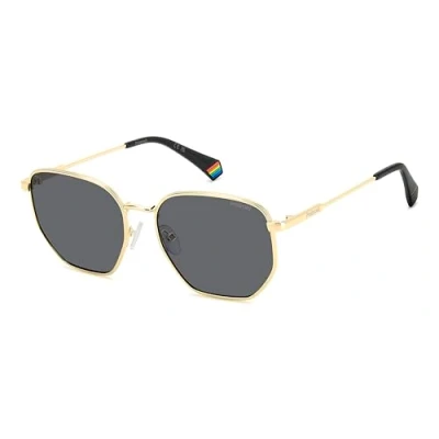 Afbeelding van Polaroid Zonnebril, uniseks, voor volwassenen, goudkleurig/grijs, 56