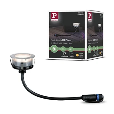 Afbeelding van Paulmann Plug &amp; Shine 93953 Verlichtingssysteem Plug&amp;Shine LED buiteninbouwlamp (uitbreiding) 2 W Warmwit Zilver