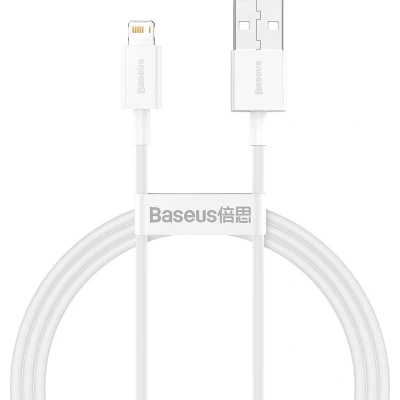 Afbeelding van Baseus Lightning kabel Superior Fast Charge 2.4A 1 meter Wit