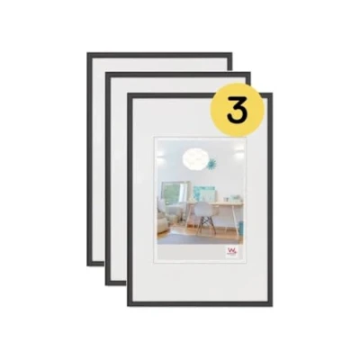 Afbeelding van walther design fotolijst zwart 40 x 60 cm 3 stuks, New Lifestyle kunststof KV460B3