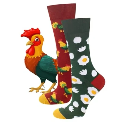 Afbeelding van soxo Warmte Sokken Heren Cadeau Voor Mannen Happy Socks Men 40 45 Haan ​​en Eieren