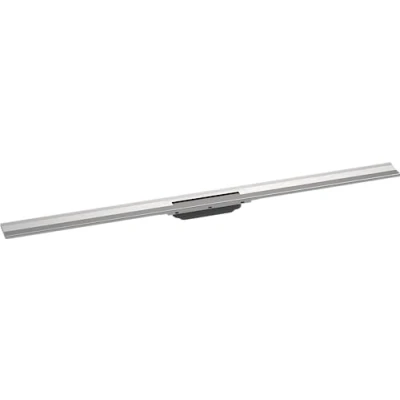 Afbeelding van hansgrohe RainDrain Flex Doucheafvoergoot 1200 mm, afvoerafvoer douche in te korten voor wandmontage, geborsteld roestvrij staal
