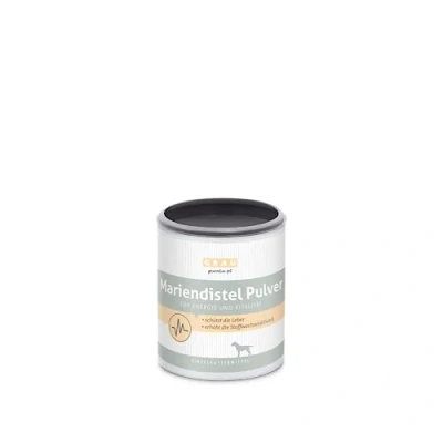 Afbeelding van GRAU het origineel 100% zuiver Mariadistelpoeder, beschermt de lever, draagt bij tot celvernieuwing, 1 verpakking (1 x 75 g), aanvullende voeding voor honden